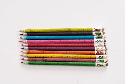 Color Paper color lead Pencils Eco-Friendly Pencil for Kids School |wood-free pencils Box (pack of 10)
