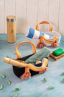 SMALL Cotton hamper basket with handles SMALL Cotton hamper basket with handles