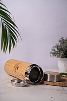 Bamboo 500ml Water Bottle | Thermos Bamboo Flask | Hot & Cold | Unique & Stylish Bottle for Office Gym Travel Bamboo 500ml Water Bottle | Thermos Bamboo Flask | Hot & Cold | Unique & Stylish Bottle for Office Gym Travel